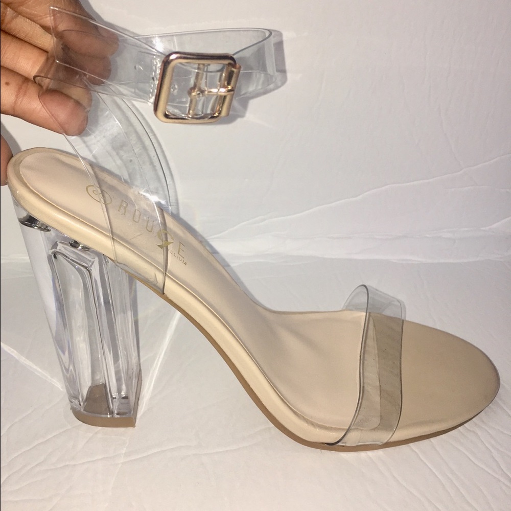 Transparent Heeled Sandals